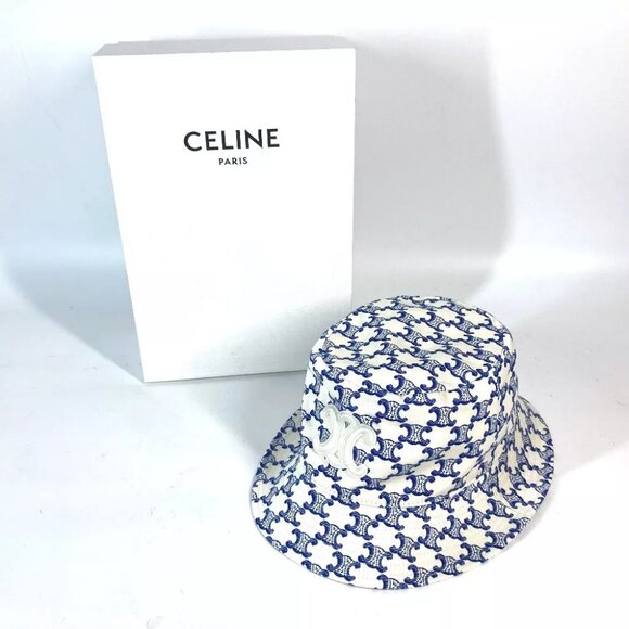 CELINE 2AUE5460U Monogram Triomph logo hat bucket hat bob hat Unused - Picture 1 of 14